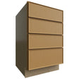 DB21-4 - Base - 4 Drawers Cabinet - 21 W X 34-1 2 H X 24 D - Echo Timber