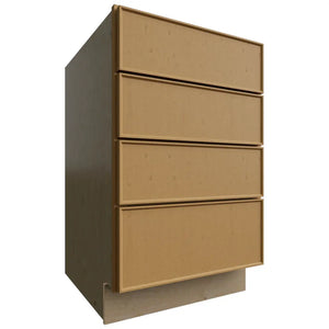 DB21-4 - Base - 4 Drawers Cabinet - 21 W X 34-1 2 H X 24 D - Echo Timber