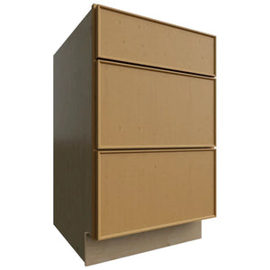 DB21 - Base - 3 Drawers Cabinet - 21 W X 34-1 2 H X 24 D - Echo Timber