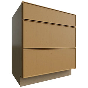 DB30 - Base - 3 Drawers Cabinet - 30 W X 34-1 2 H X 24 D - Echo Timber