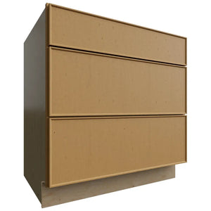 DB33 - Base - 3 Drawers Cabinet - 33 W X 34-1 2 H X 24 D - Echo Timber