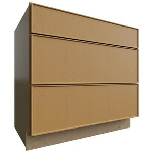 DB36 - Base - 3 Drawers Cabinet - 36 W X 34-1 2 H X 24 D - Echo Timber