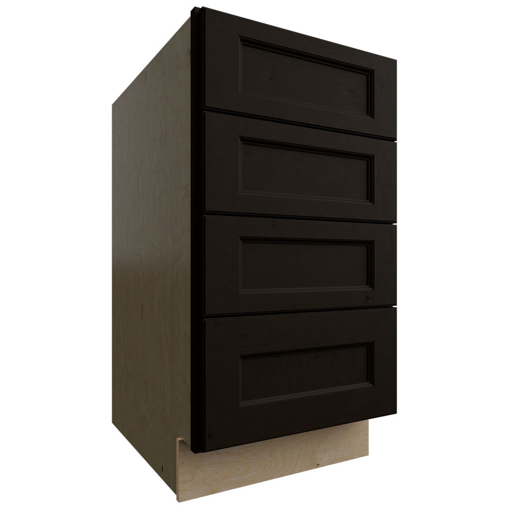 DB18-4 - Base - 4 Drawers Cabinet - 18 W X 34-1 2 H X 24 D - Fusion Kona