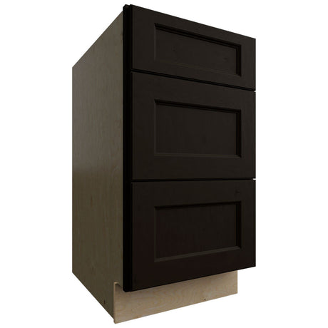 DB18 - Base - 3 Drawers Cabinet - 18 W X 34-1 2 H X 24 D - Fusion Kona