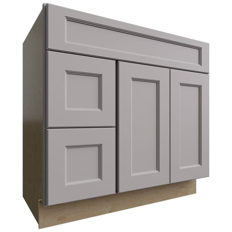 VSD36DL - Vanity - Combo Cabinet - 36 W X 34-1 2 H X 21 D - Fusion Nickel