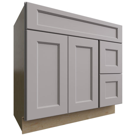 VSD36DR - Vanity - Combo Cabinet - 36 W X 34-1 2 H X 21 D - Fusion Nickel