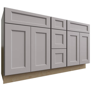 VSD60DOUBLE - Vanity - Combo Cabinet - 60 W X 34-1 2 H X 21 D - Fusion Nickel