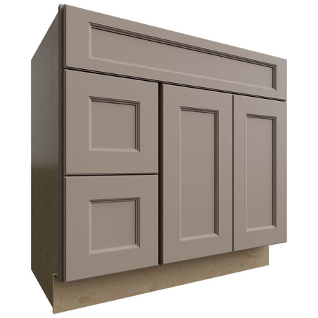 VSD36DL - Vanity - Combo Cabinet - 36 W X 34-1 2 H X 21 D - Fusion Oyster