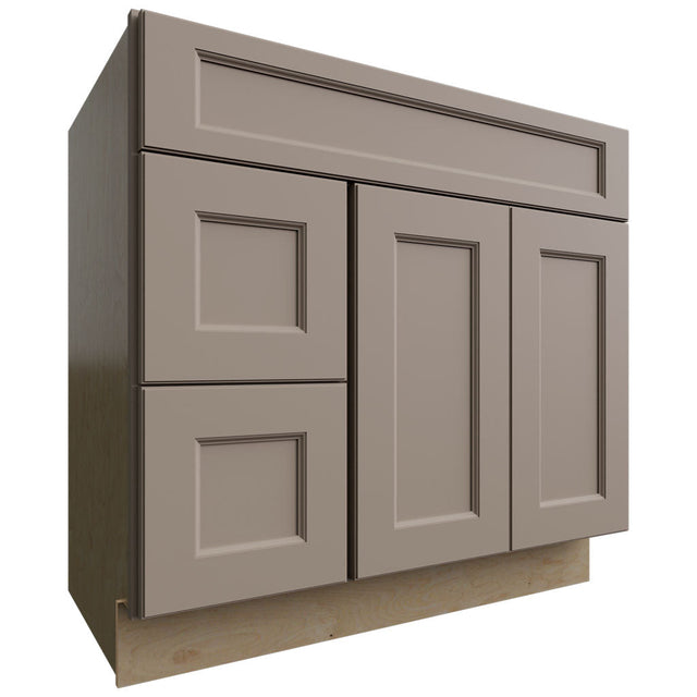 VSD36DL - Vanity - Combo Cabinet - 36 W X 34-1 2 H X 21 D - Fusion Oyster