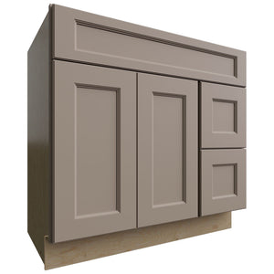 VSD36DR - Vanity - Combo Cabinet - 36 W X 34-1 2 H X 21 D - Fusion Oyster
