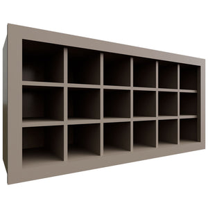 WR3618 - Wall - Wine Rack - 36 W X 18 H X 12 D - Oyster