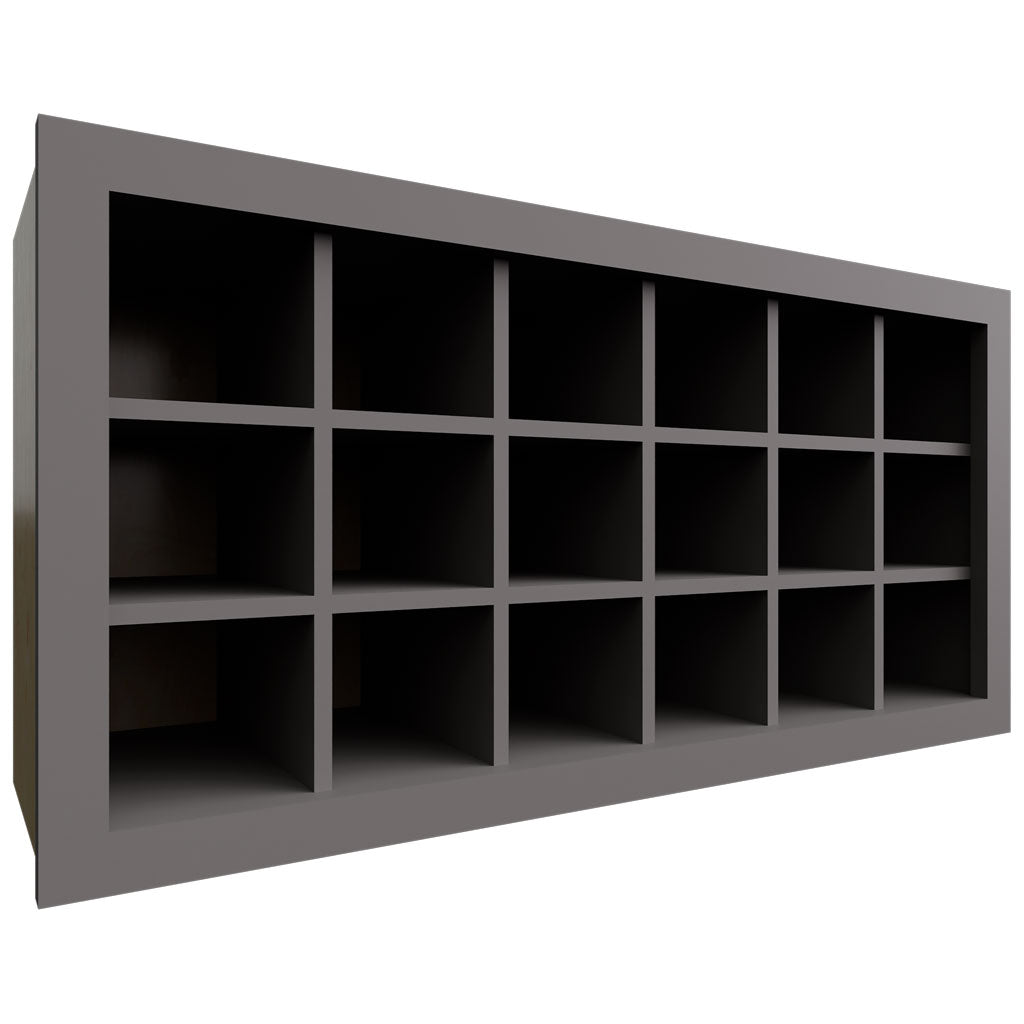 WR3618 - Wall - Wine Rack - 36 W X 18 H X 12 D - Stone