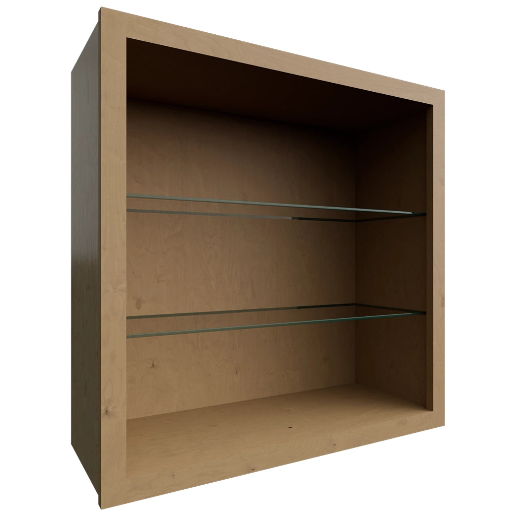 NDW3030 ( Wall | Standard No Door Cabinet - 30"W X 30"H X 12"D ) | Timber