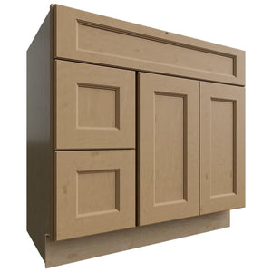 VSD36DL - Vanity - Combo Cabinet - 36 W X 34-1 2 H X 21 D - Fusion Timber