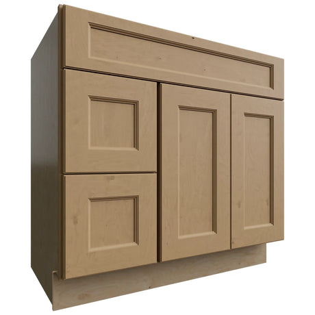 VSD36DL - Vanity - Combo Cabinet - 36 W X 34-1 2 H X 21 D - Fusion Timber