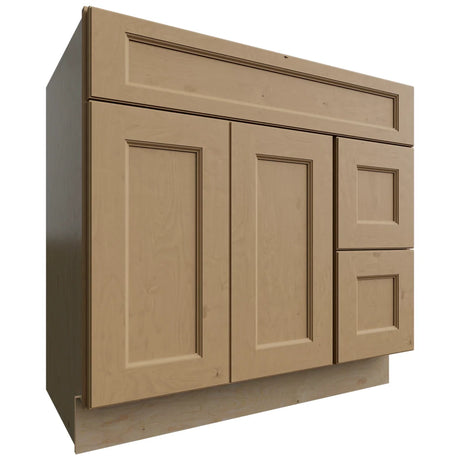 VSD36DR - Vanity - Combo Cabinet - 36 W X 34-1 2 H X 21 D - Fusion Timber