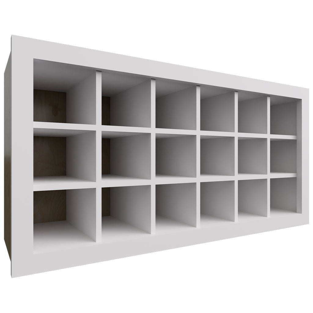 WR3618 - Wall - Wine Rack - 36 W X 18 H X 12 D - Frost