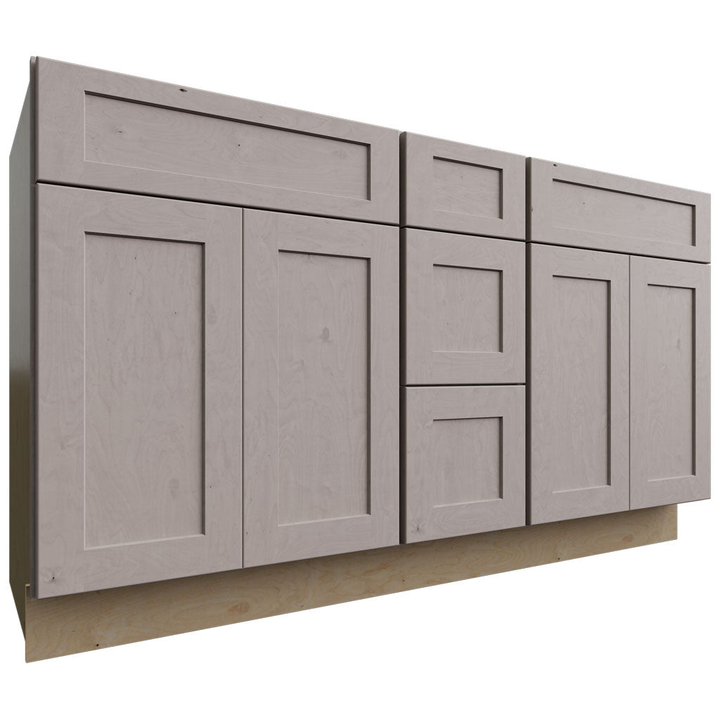 Fabuwood Allure Galaxy Cobblestone 60"W Vanity Sink and Drawer Combo Base Cabinet