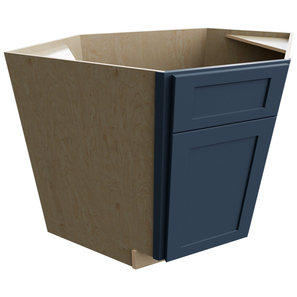 DSB36 - Base Corner - Diagonal Sink Cabinet - 36 W X 34-1 2 H X 36 D - Galaxy Indigo