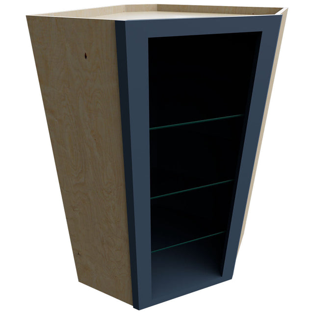 NDWDC2442 - Wall Corner - Diagonal No Door Cabinet - 24 W X 42 H X 24 D - Indigo