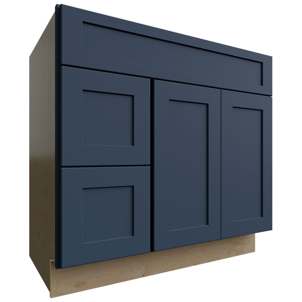 VSD36DL - Vanity - Combo Cabinet - 36 W X 34-1 2 H X 21 D - Galaxy Indigo