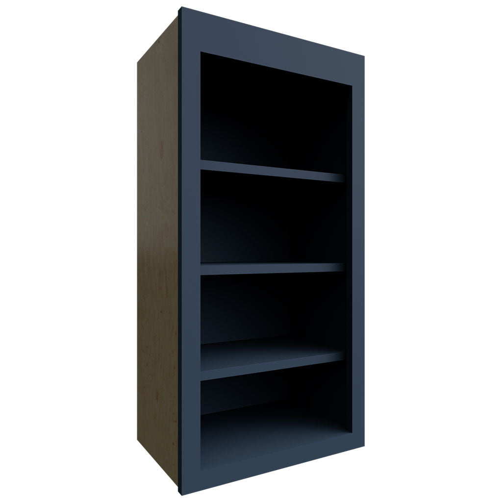 WOS1836 - Wall - Open Shelf - 18 W X 36 H X 12 D - Galaxy Indigo