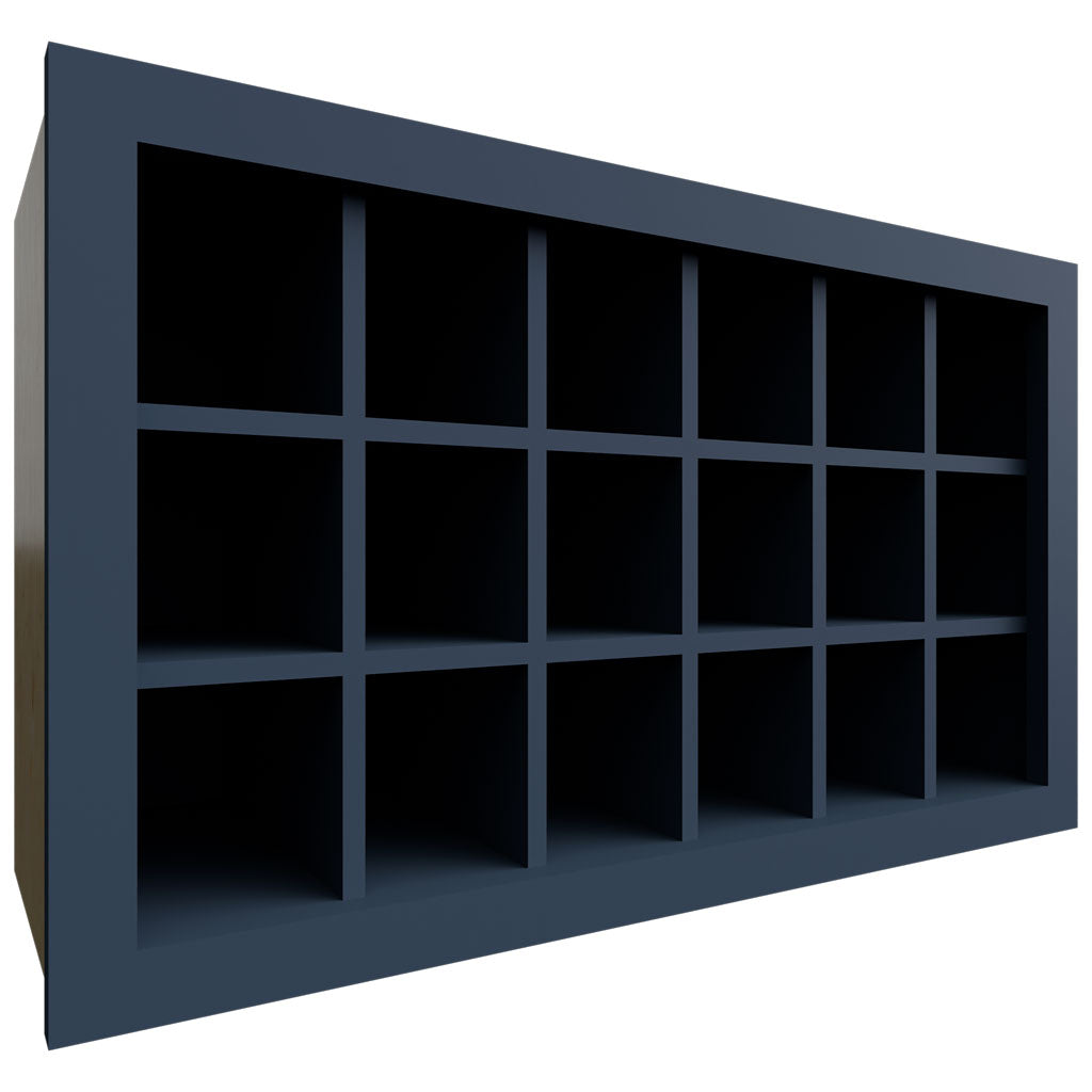 WR3018 - Wall - Wine Rack - 30 W X 18 H X 12 D - Indigo