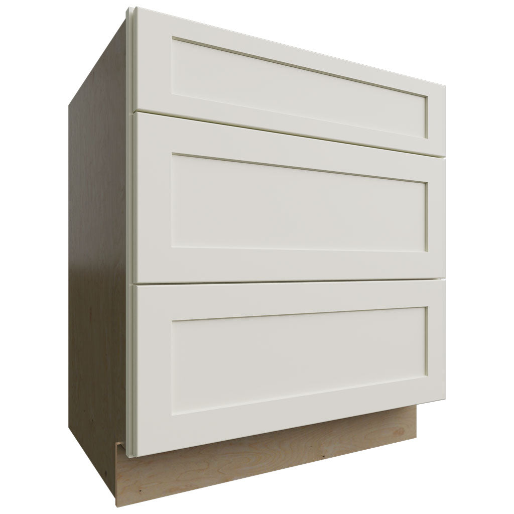 DB30 - Base - 3 Drawers Cabinet - 30 W X 34-1 2 H X 24 D - Galaxy Linen