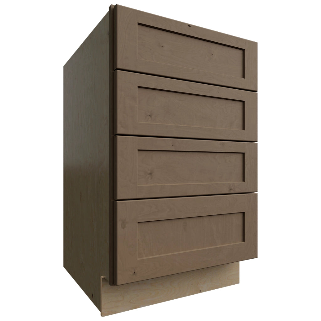 DB21-4 ( Base | 4 Drawers Cabinet - 21"W X 34-1/2"H X 24"D ) | Galaxy Mocha