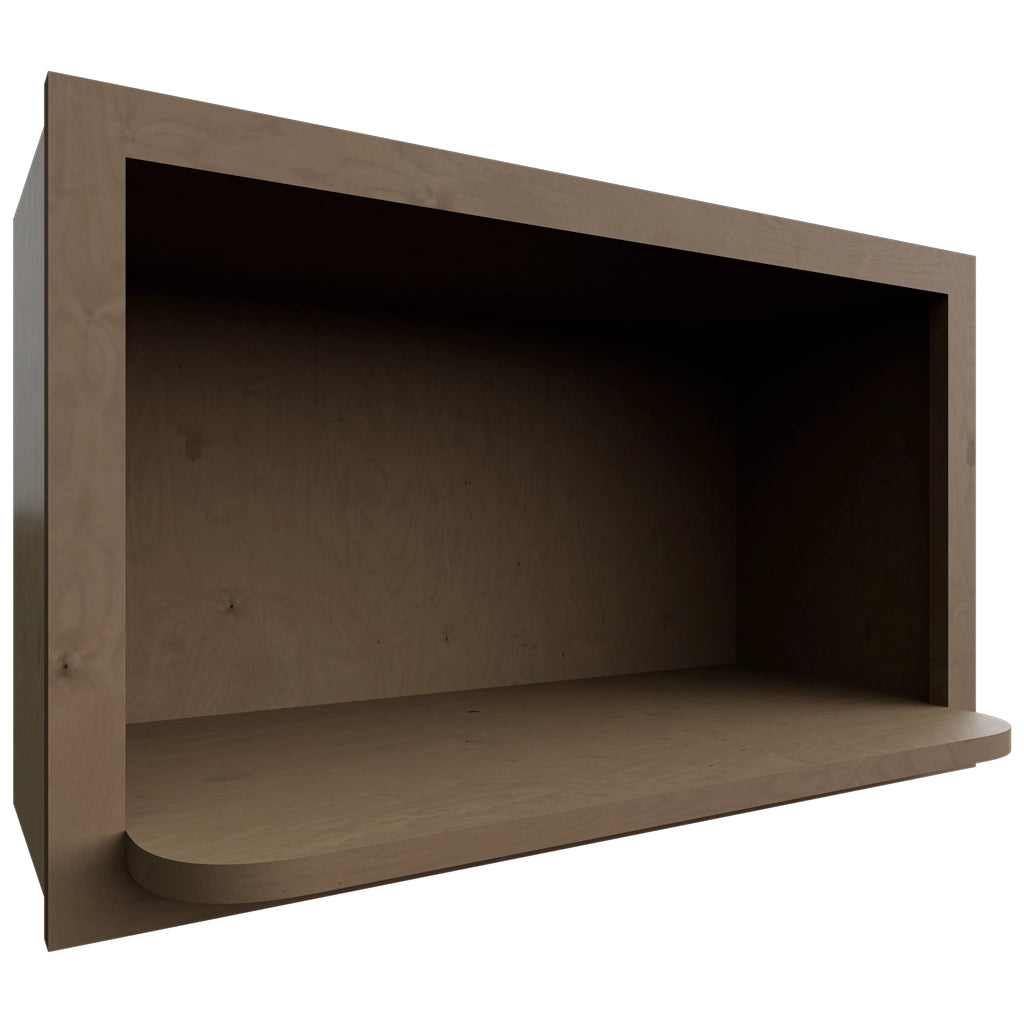 MW3018 ( Wall | Microwave Shelf Cabinet - 30"W X 18"H X 12"D ) | Mocha