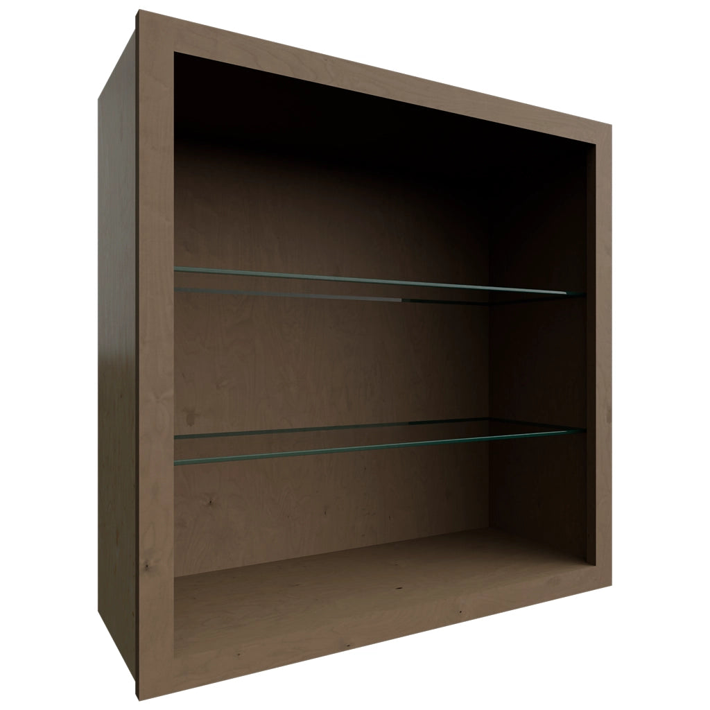 NDW3030 ( Wall | Standard No Door Cabinet - 30"W X 30"H X 12"D ) | Mocha
