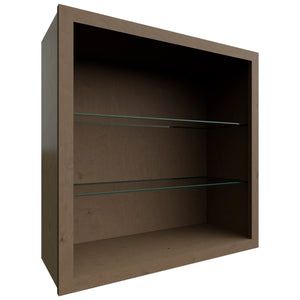 NDW3030 ( Wall | Standard No Door Cabinet - 30"W X 30"H X 12"D ) | Mocha
