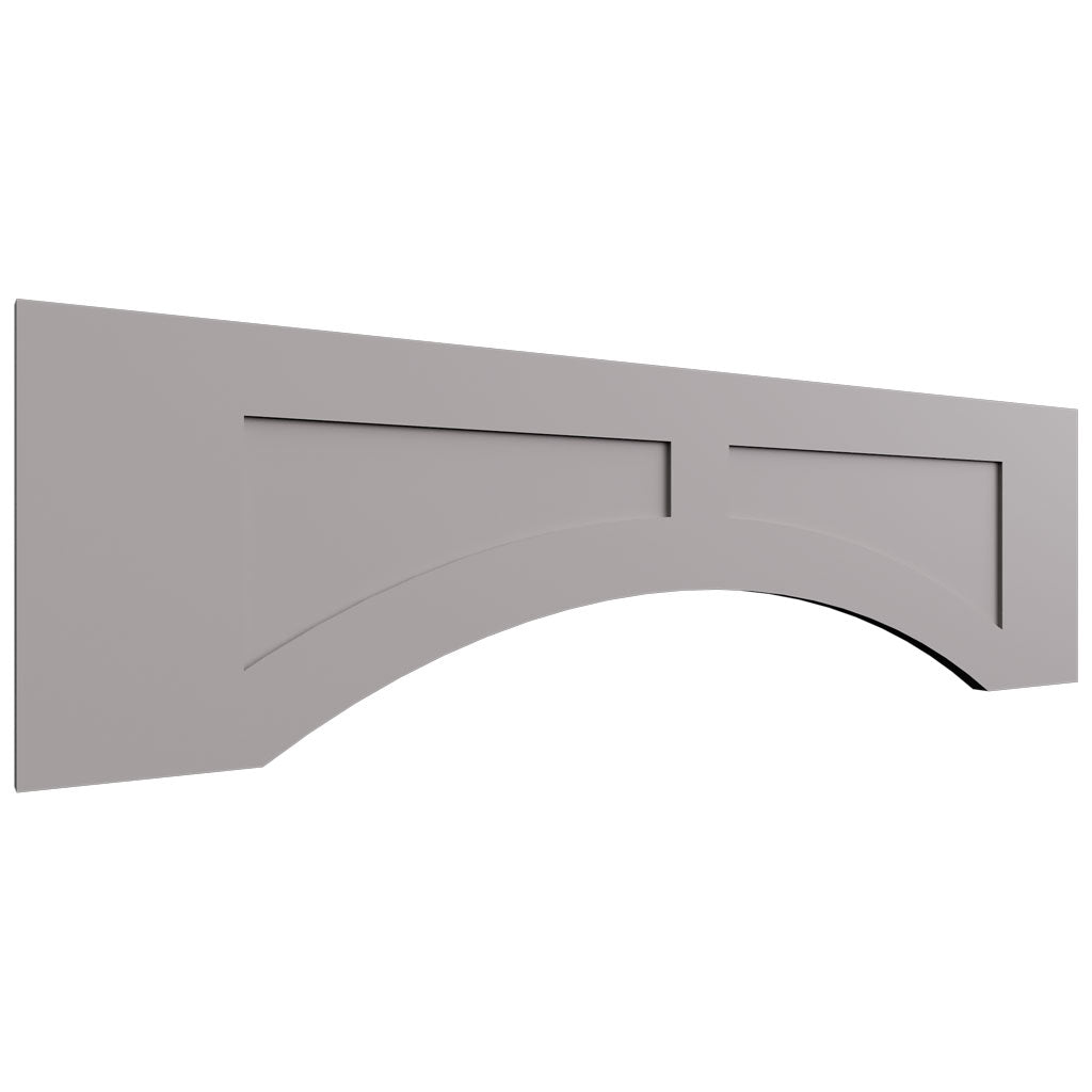 VARP42 - Wall - Arched Recessed Valance - 42 W X 12 H X 3 4 T - Galaxy Nickel