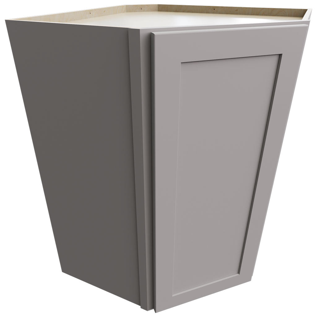 WDC2736 - Wall Corner - Diagonal Cabinet - 27 W X 36 H X 27 D - Galaxy Nickel