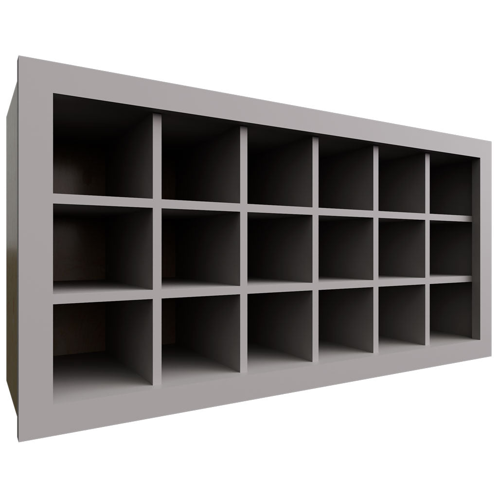 WR3618 - Wall - Wine Rack - 36 W X 18 H X 12 D - Nickel