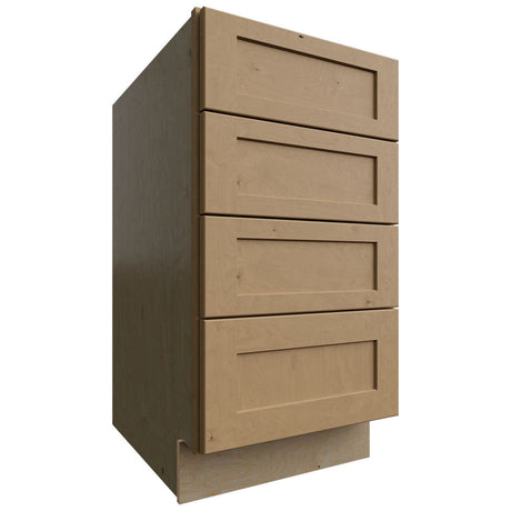 DB18-4 - Base - 4 Drawers Cabinet - 18 W X 34-1 2 H X 24 D - Galaxy Timber