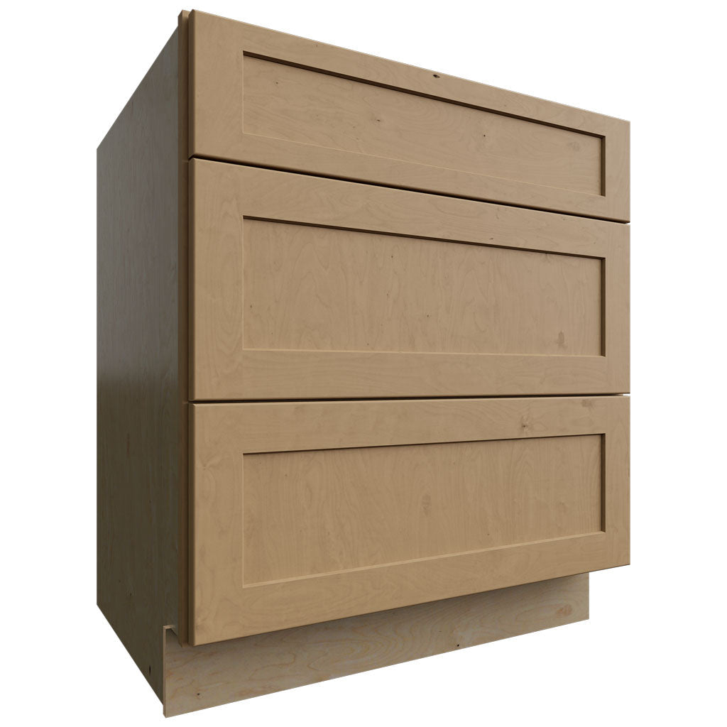 DB30 - Base - 3 Drawers Cabinet - 30 W X 34-1 2 H X 24 D - Galaxy Mocha