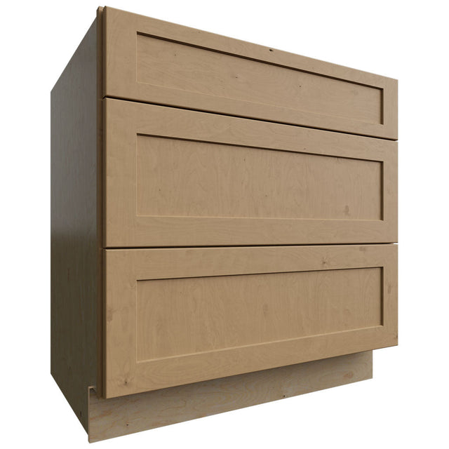 DB33 - Base - 3 Drawers Cabinet - 33 W X 34-1 2 H X 24 D - Galaxy Timber