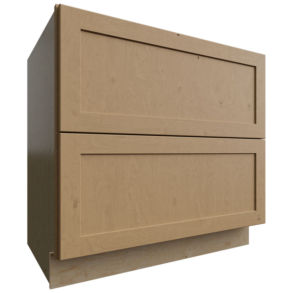 DB36-2 - Base - 2 Drawers Cabinet - 36 W X 34-1 2 H X 24 D - Galaxy Mocha