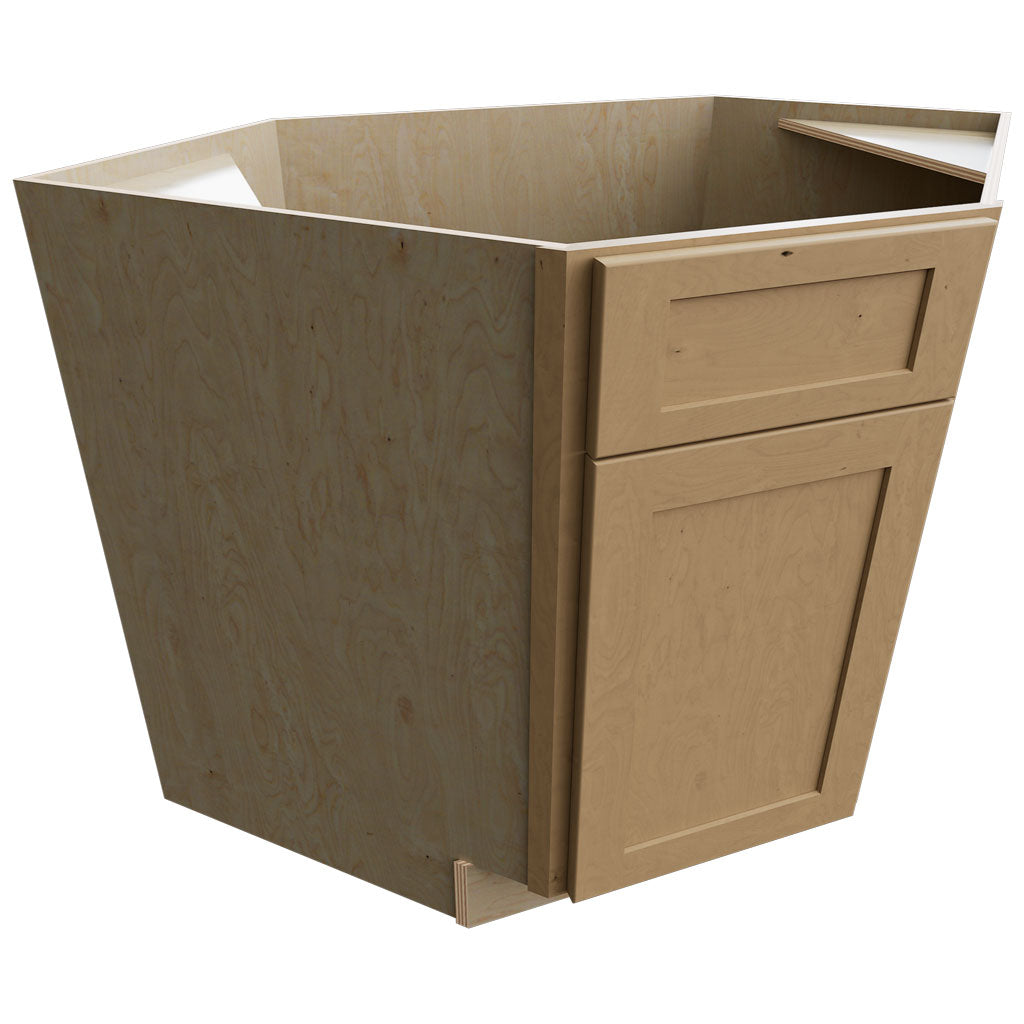 DSB36 - Base Corner - Diagonal Sink Cabinet - 36 W X 34-1 2 H X 36 D - Galaxy Mocha