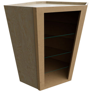 NDWDC2436 - Wall Corner - Diagonal No Door Cabinet - 24 W X 36 H X 24 D - Timber