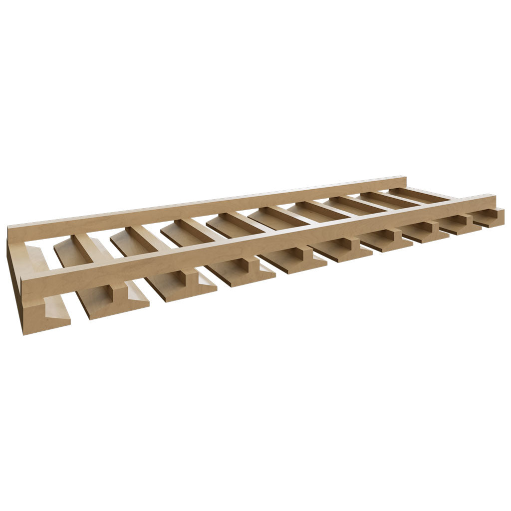 STMW36 - Wall - Stemware Rack - 36 W X 1-3 4 H X 12 D - Mocha