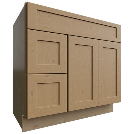 VSD36DL - Vanity - Combo Cabinet - 36 W X 34-1 2 H X 21 D - Galaxy Timber