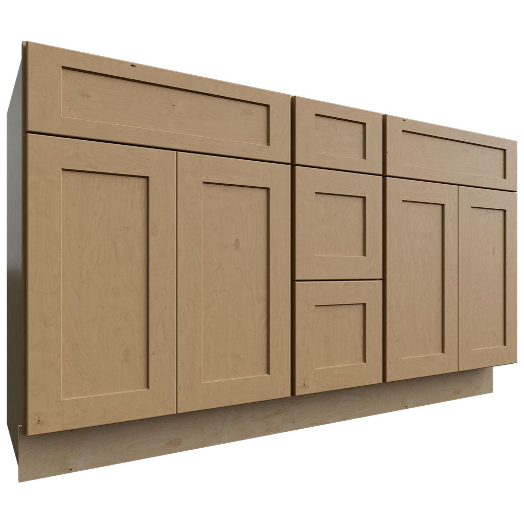 VSD60DOUBLE - Vanity - Combo Cabinet - 60 W X 34-1 2 H X 21 D - Galaxy Timber