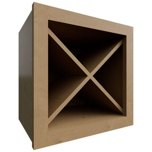 WR15X15 - Wall - Wine Rack - 15 W X 15 H X 12 D - Mocha