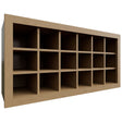 WR3618 - Wall - Wine Rack - 36 W X 18 H X 12 D - Mocha