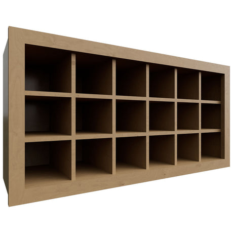 WR3618 - Wall - Wine Rack - 36 W X 18 H X 12 D - Mocha