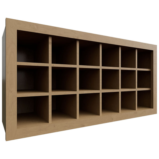 WR3618 - Wall - Wine Rack - 36 W X 18 H X 12 D - Timber