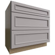 DB36 - Base - 3 Drawers Cabinet - 36 W X 34-1 2 H X 24 D - Imperio Nickel