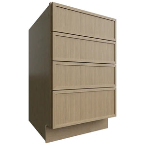 DB21-4 ( Base | 4 Drawers Cabinet - 21"W X 34-1/2"H X 24"D ) | Luna Desert Oak
